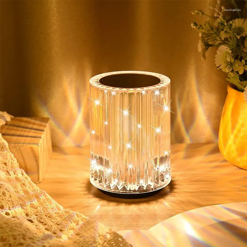 Lampy stołowe bezprzewodowe ładowce akumulatorowe LED Nocne światło sypialnia