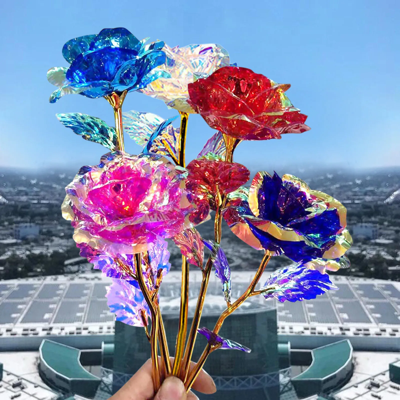 Decorative Flowers Wreaths Colorful Luminous Rose DIY Wedding Party Home Gift Artificial LED Light Flower Unique Gifts For Girls Artificial Flowers 230313 From 11 69 DHgate