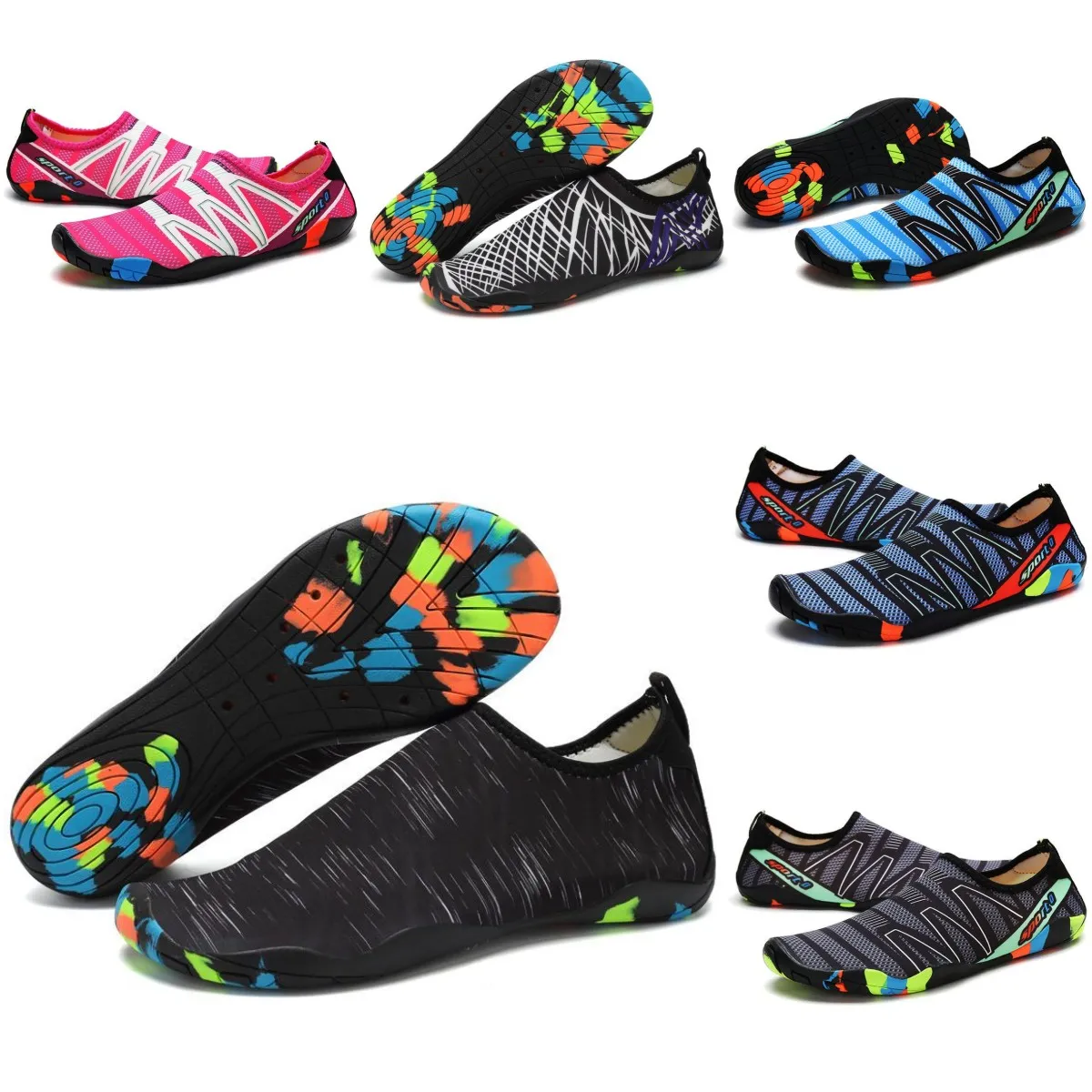 Water Shoes pink antiskid Women men shoes Beach surf sea blue Swim Diving Outdoor Barefoot Quick-Dry size eur 36-45