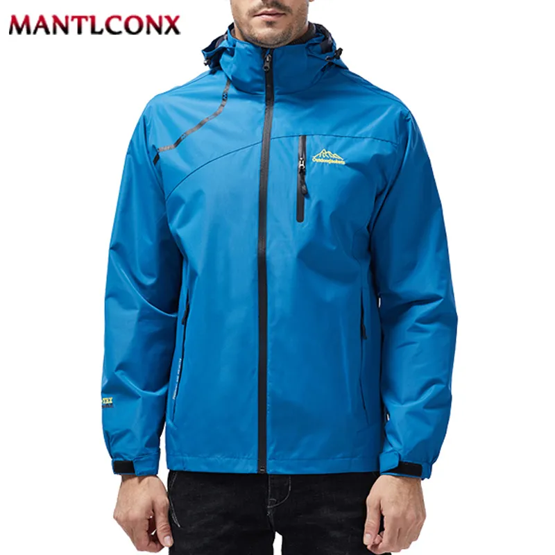 Men's Jackets MANTLCONX Waterproof Men's Jacket Coat Outdoor Hooded Men's Spring Jacket Windbreak Autumn Male Coat Fashion Clothing Brand 230311