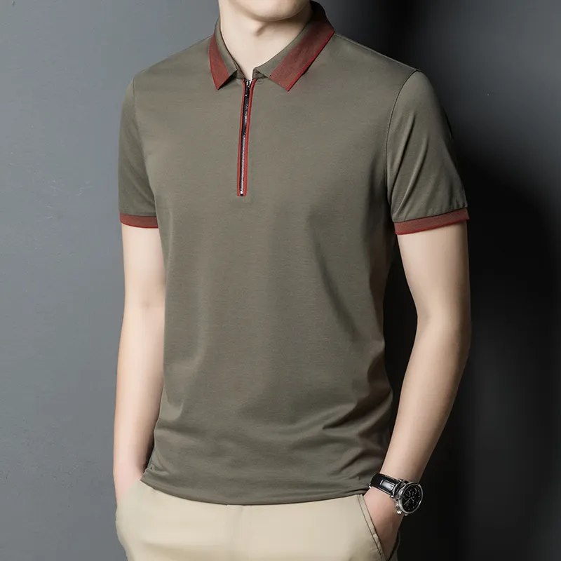 Men Polos Design Men Polo Massion Control Color Summer Corton Cotton Natural Sleeve Short shipper dirts 230311