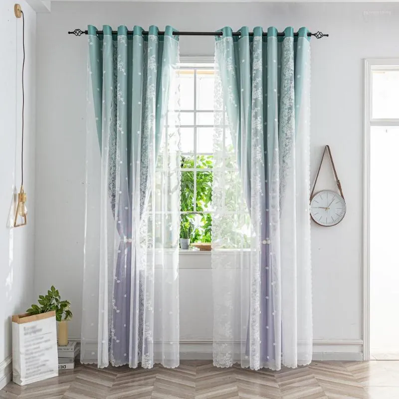 Curtain Replaceable Gradient Color Bedroom Window Blackout Side Office Supplies