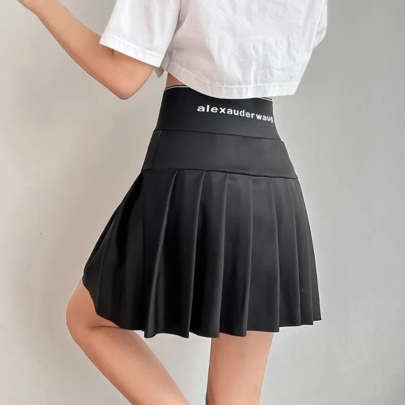 Spódnice sprzedające kobietę spódnice damski koreańsko mody swobodne biuro dama noszona kobietę ol dziewczyny urocze seksowna czarna mini plisowana spódnica 2 230313