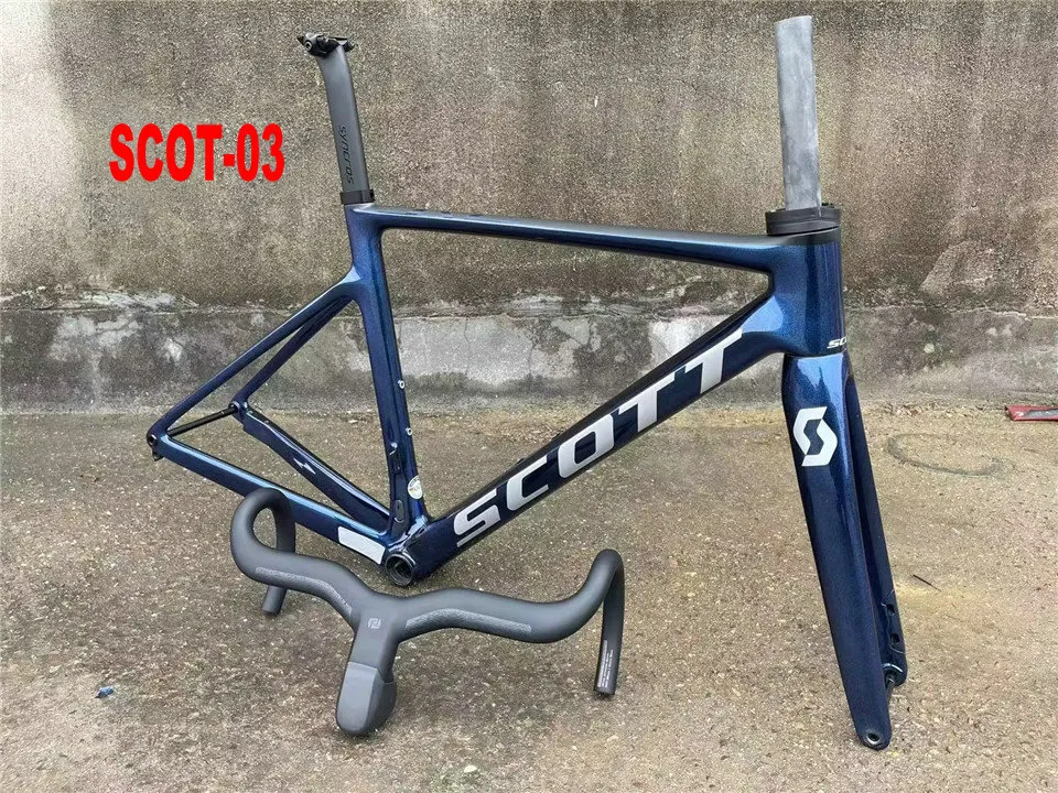 RC Pro Carbon Disc Brake Titanium Road Bike Frame Set With Glossy