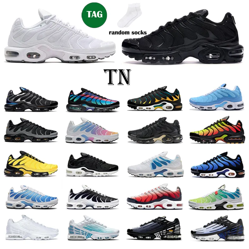 Tn Plus 3 Running Shoes Women Triple White Black Red Laser Blue Furry Oreo Plus Tennis Breathable Mens Trainers outdoor Sports Sneakers Size 36-46