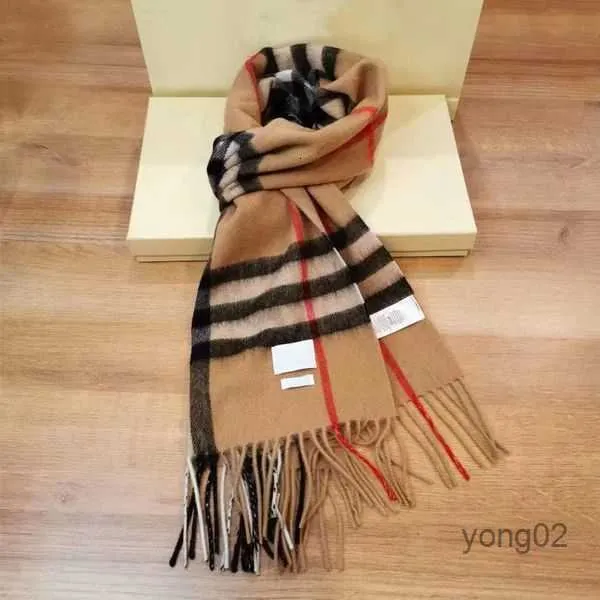 Winter 100% Cashmere Designer Scarf High-Grade Soft Dikke Mode Heren Dames Luxe Sjaals Neutral Classic Plaid Large Capenus8