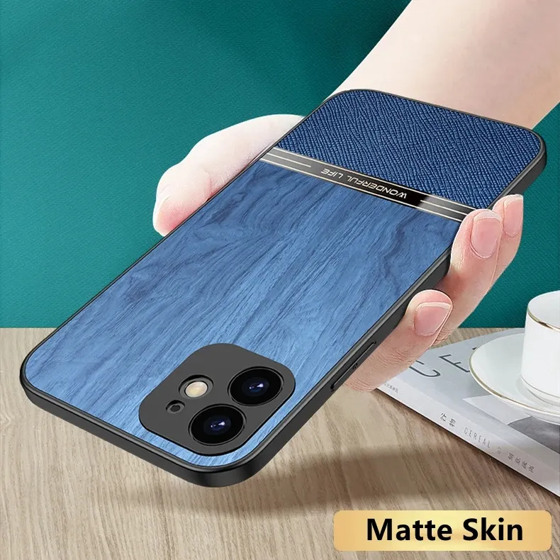 Luxury cases Wood Pattern Case For iPhone 15 11 12 13 14 Pro Mini XR XS Max 8 7 Plus SE SE3 Anti Shock Shockproof Case Cover