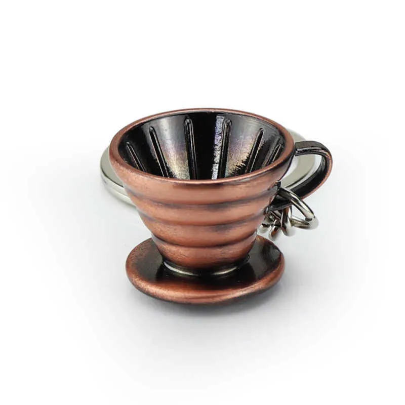 Keychains Cute Mini Coffee kitchenware Gadget Jewelry Gift Accessories Creative Keyrings New Kitchen Tableware L230314