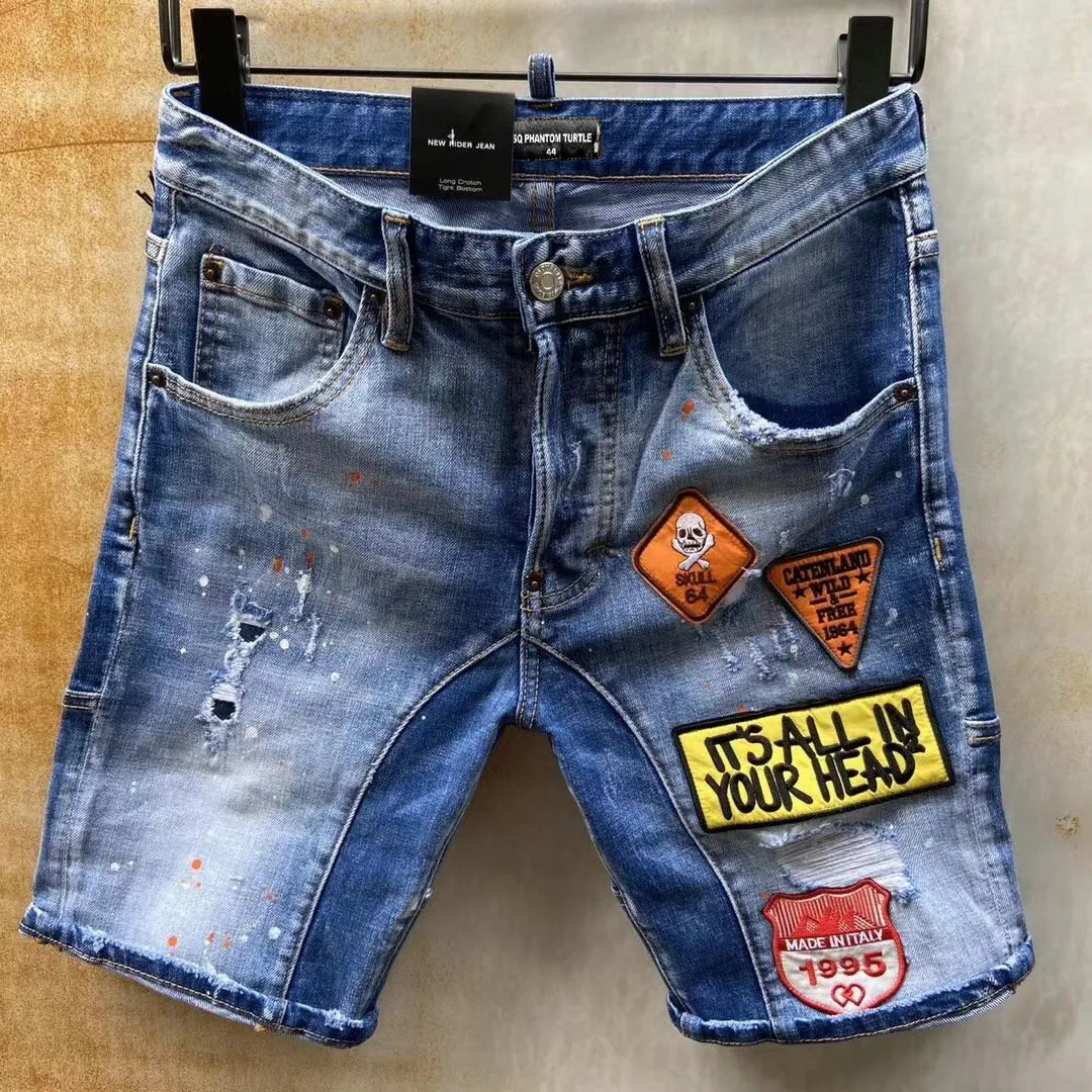 DSQ PHANTOM TURTLE Jeans Hombre Jean Hombre Diseñador de lujo Flaco Ripped Cool Guy Causal Hole Denim Moda Marca Fit Jeans Hombre Pantalones lavados 5164