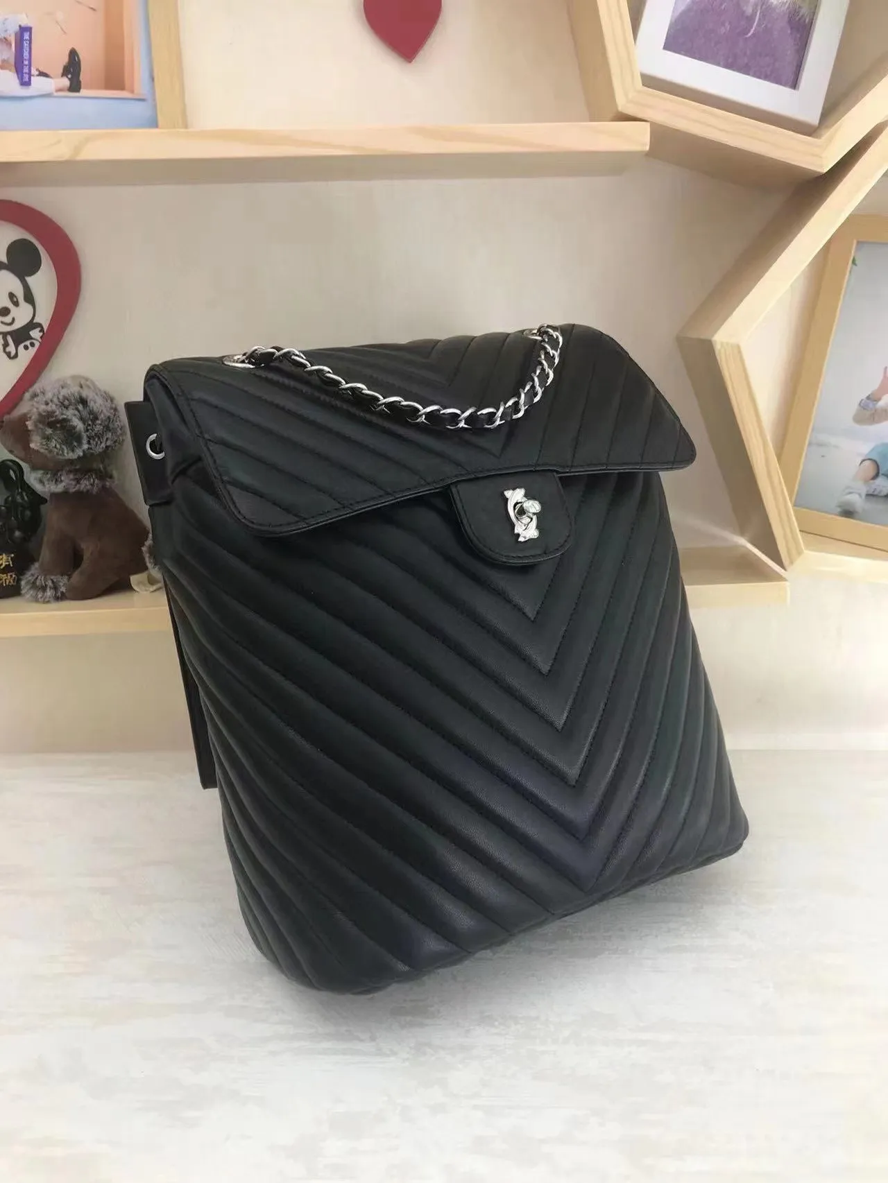 10A Top Tier Mirror Quality Mini Duma Backpack Women Black Lambskin Quilted Flap Purse Bags Double Strap Shoulder Gold Box Bag Luxury Designer Real Leather