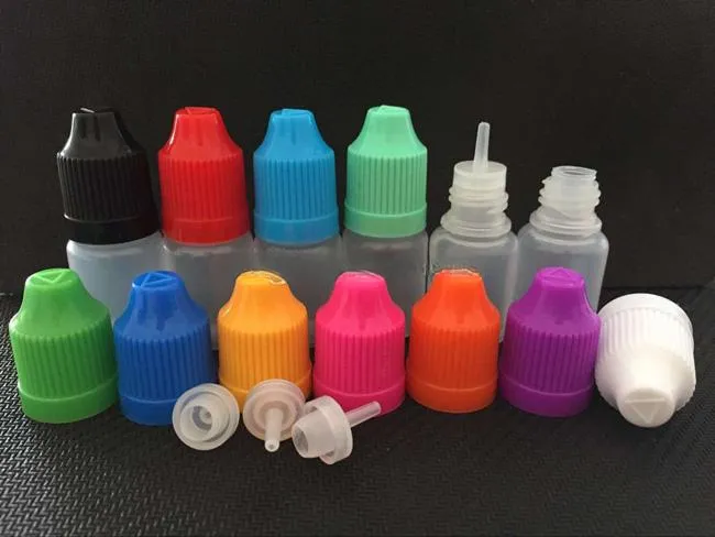 Eliquid Dropper Bottles 3ml 5ml 10ml 15ml 20ml 30ml 50ml 60ml 100ml 120ml Plastic Bottles With ChildProof Caps E cigs Juice Bottle