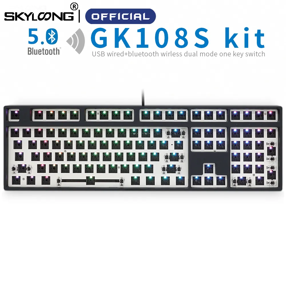 FREEWOLF Teclado Mec&aacute;nico Inal&aacute;mbrico Attack Shark X85, Bluetooth 5.0/2.4GHz/con Cable, Teclado