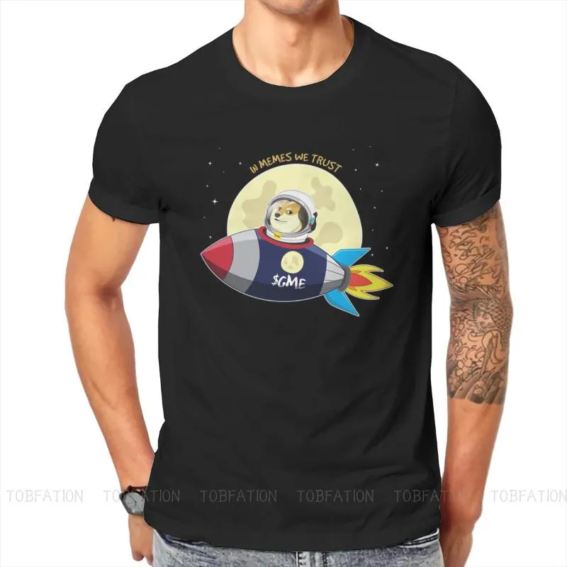 Heren t shirts cryptocurrency art in memes dogecoin we vertrouwen klassieke t-shirt t-shirts tops groot katoenen o-neck shirt