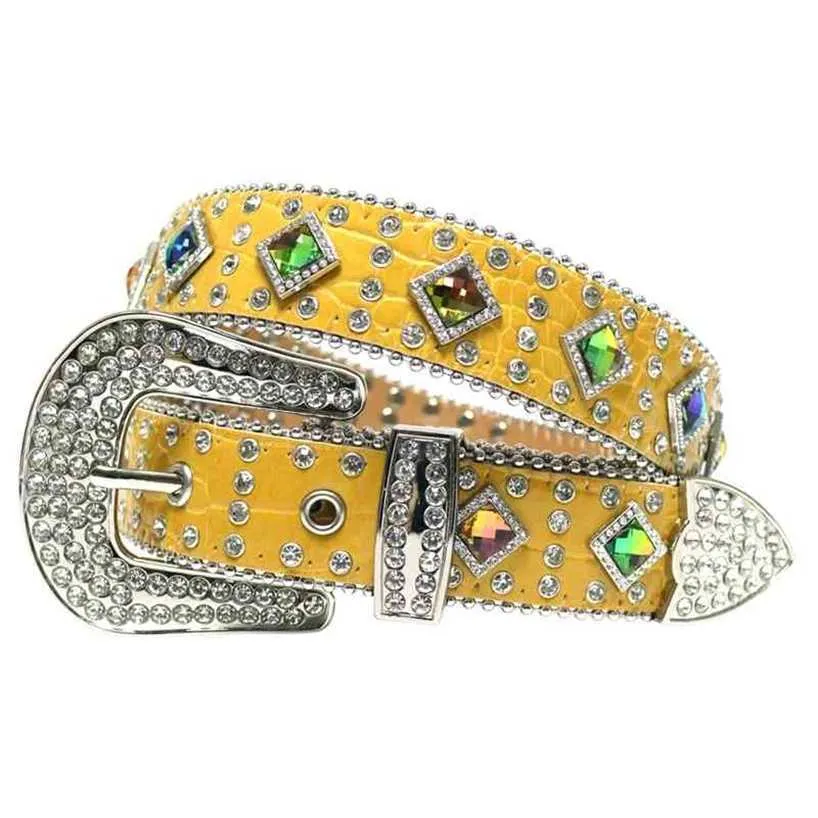 Cinturas de diseñador 2023 Bling Bling Diamond Standed Luxury Strap Leather S Rhinestones Cinturón para hombres Mujeres Cinto de Strass Ceinture Femme XF8E Factory Outlet