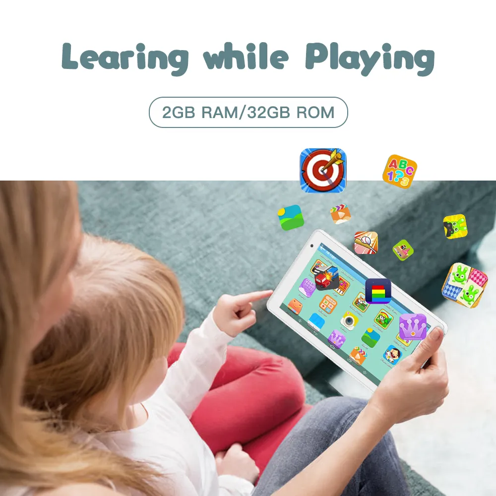 Tablet para niños de 7 pulgadas Android 11 Tablet para niños (de 2 a 10  años), RAM de 3 GB ROM de 32 GB con 128 GB de expansión, tablet para niños