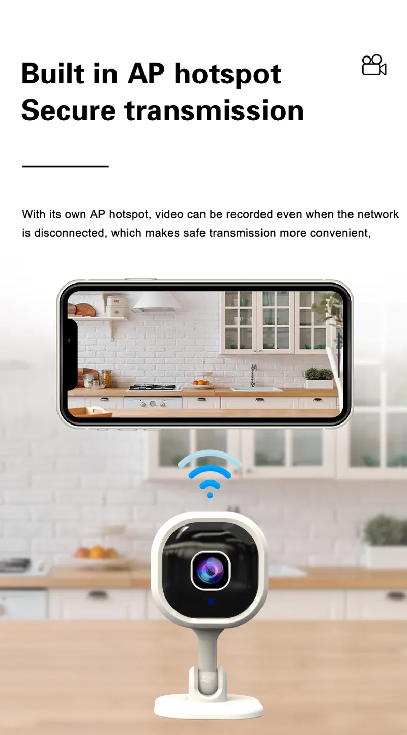 1080P HD Security Camera - Wireless WiFi IP Camera, Night Vision ...