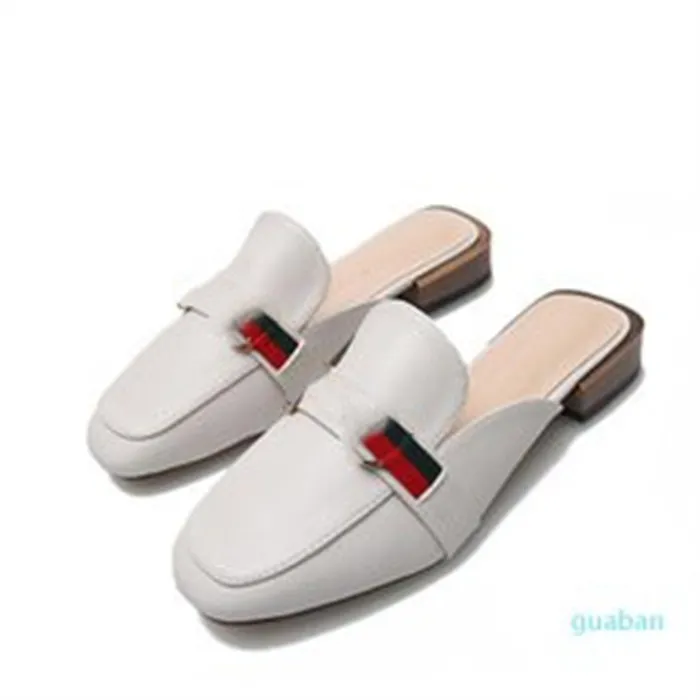 Dam Läder Slides Sandal Guldtonad utomhus Lady Beach Sandaler Fritidstofflor Dam Komfort Walking Skor