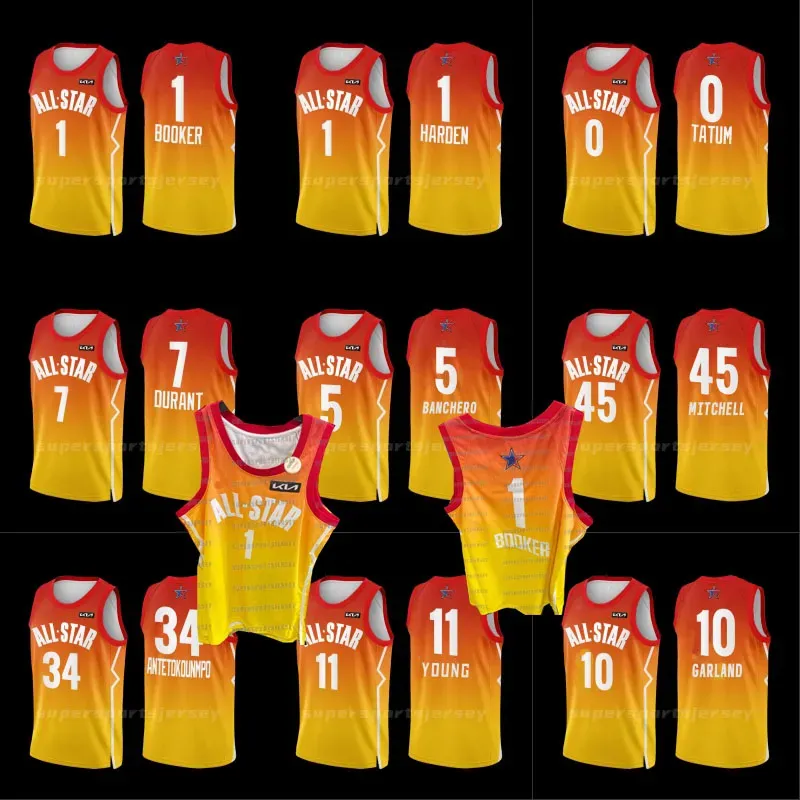 CUSTOM 2023 All-Star Game Basketball Jerseys Heren Dames Jeugd Gestikt Giannis34Antetokounmpo Jayson0Tatum Paolo5Banchero Kyrie11 Irving Dono