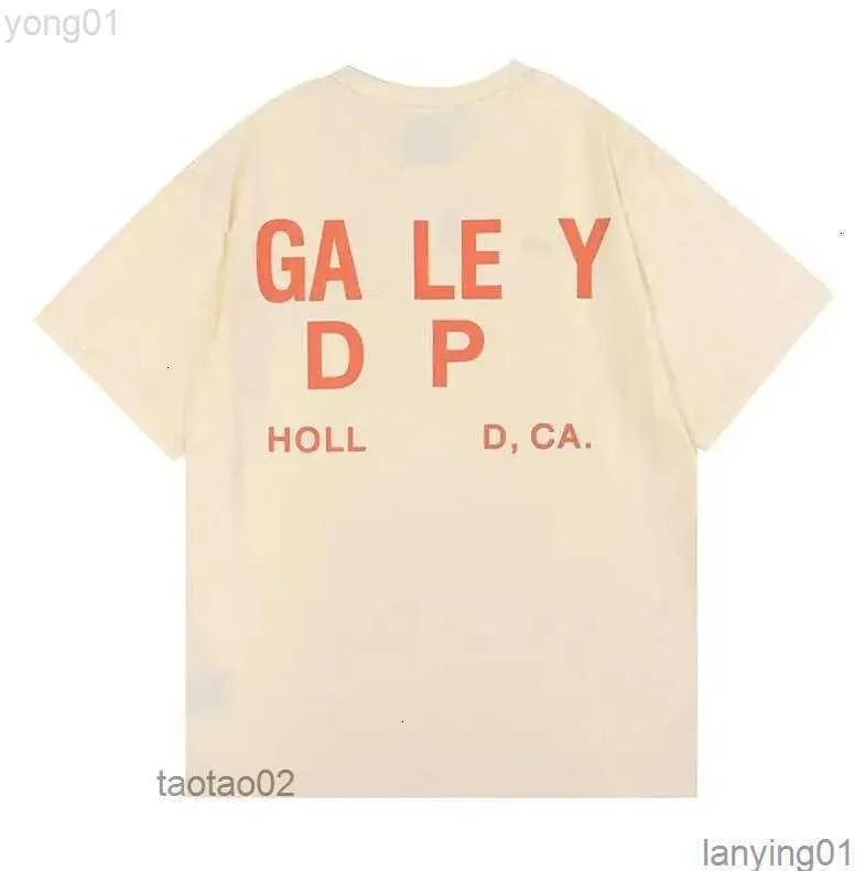 Herren T-Shirts Designer Galleryes Depts Shirt Alphabet Print Trendy Trend Basic Fashion Loose Short T-Shirt Halbarm Teeshkkk98w7ahgj