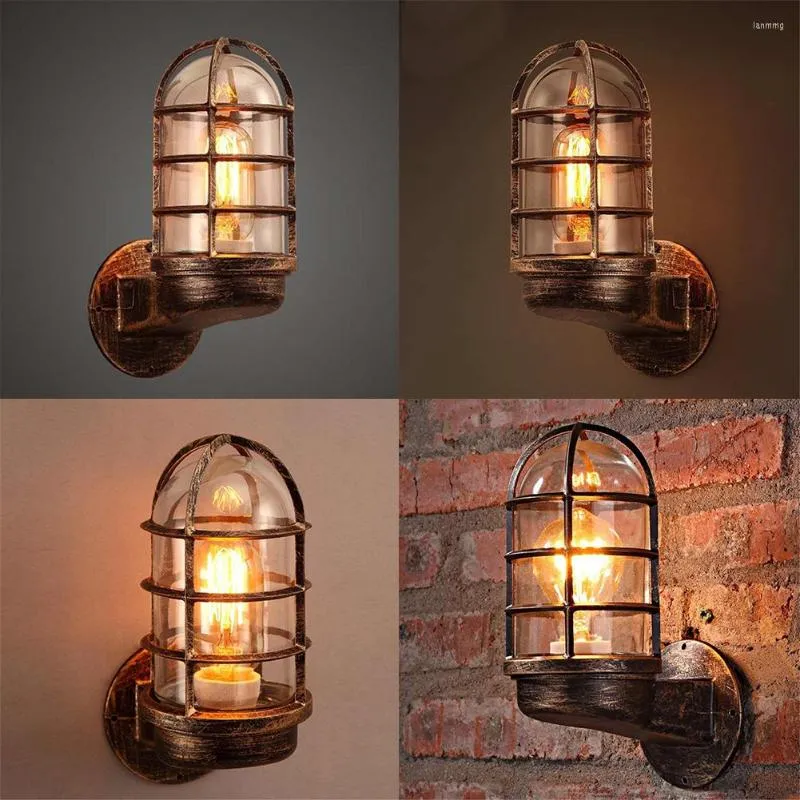 Wall Lamp Vintage Romantic Interior Lighting LED Sconce Light Bedroom Bathroom Balcony Retro