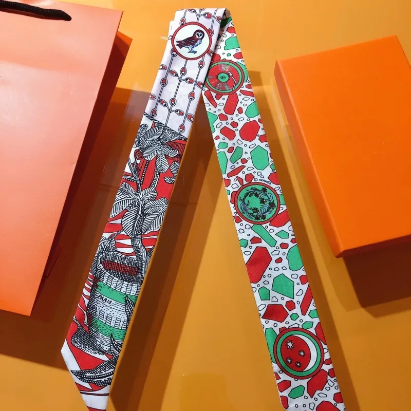 デザイナーTwilly Womens Mens Tie Odyssey Women Ties 2023デザイナーティーズファッション女性とパターン文字ネックウェアシルクカラー