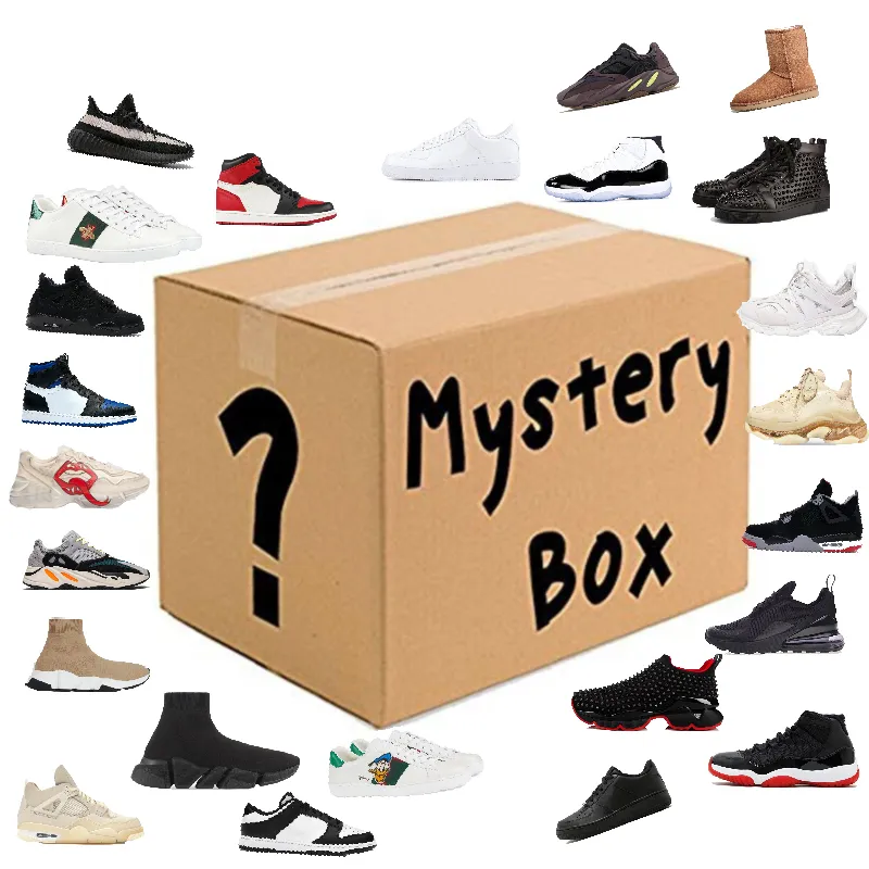 Mystery Box Luxury Casual Shoes Men Women Platform Trainer Slip-On Sneakers Comfort Leather Mens Womens Leisure Dress Chaussures