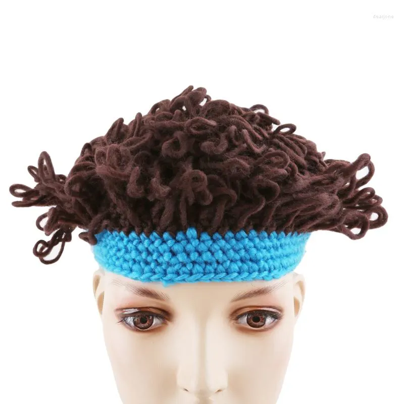 Chapeaux Nouveauté Nourrissons Hiver Afro Perruque Cap Tricoté Gros Cheveux Bouclés 1-6Yrs Enfants Chapeau Parti Cosplay Accessoires Pography Props