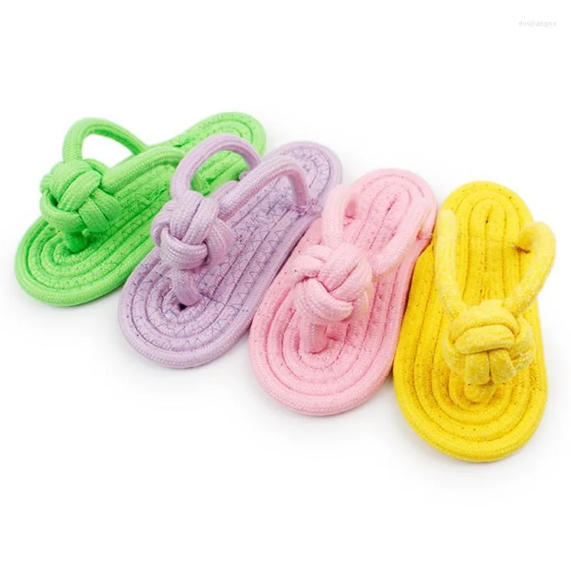 Cat Toys Bite Resistant Chew Slipper Design Cotton Rope Dog Toy Pet Training Interactive Supplies For Cats