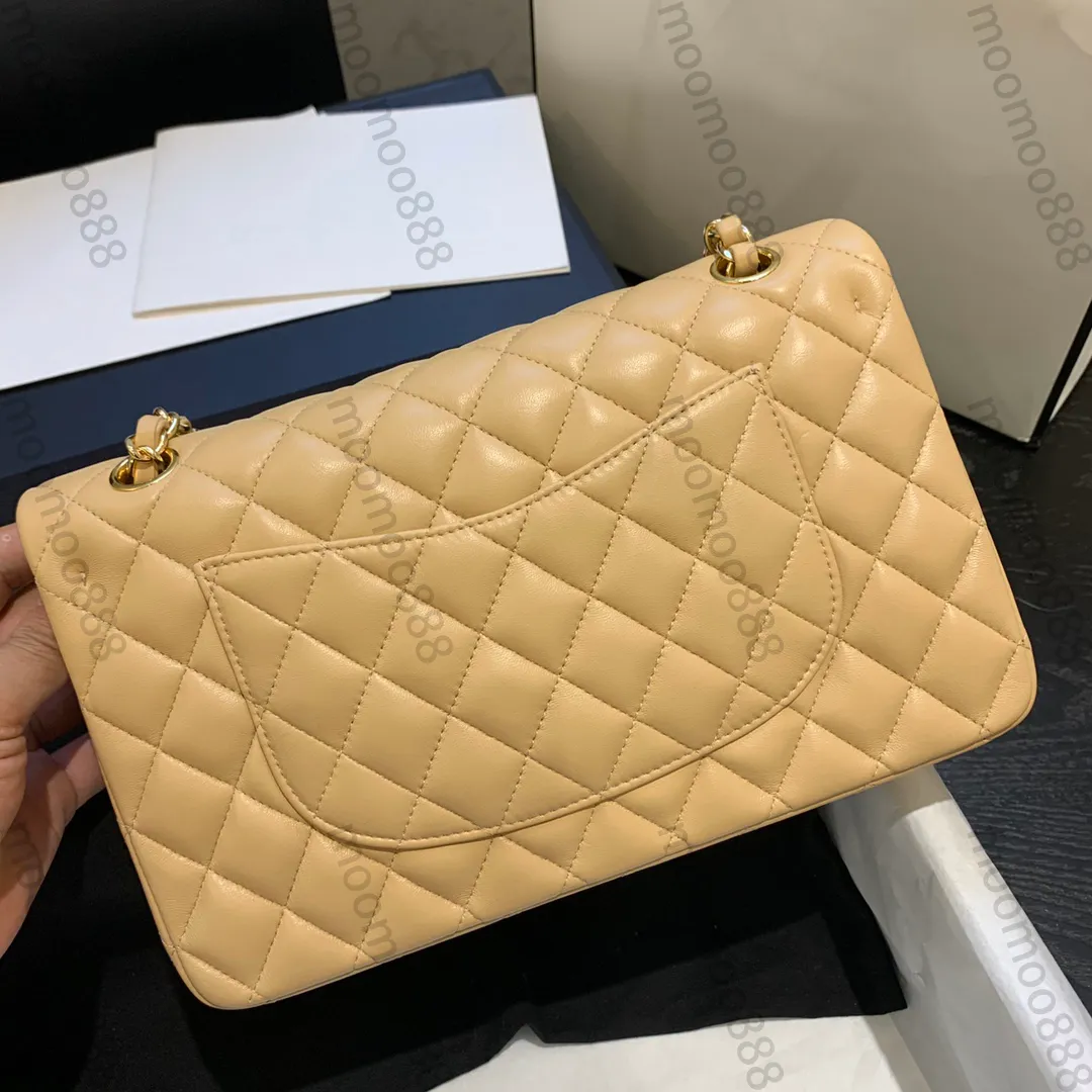 10A Mirror Quality Designers Classic Flap Quilted Bag Medium 25cm Womens  Lambskin Caviar Luxury Handbag Real Leather Caramel Purse Shoulder Chain  Black Box Bags From 176,27 €