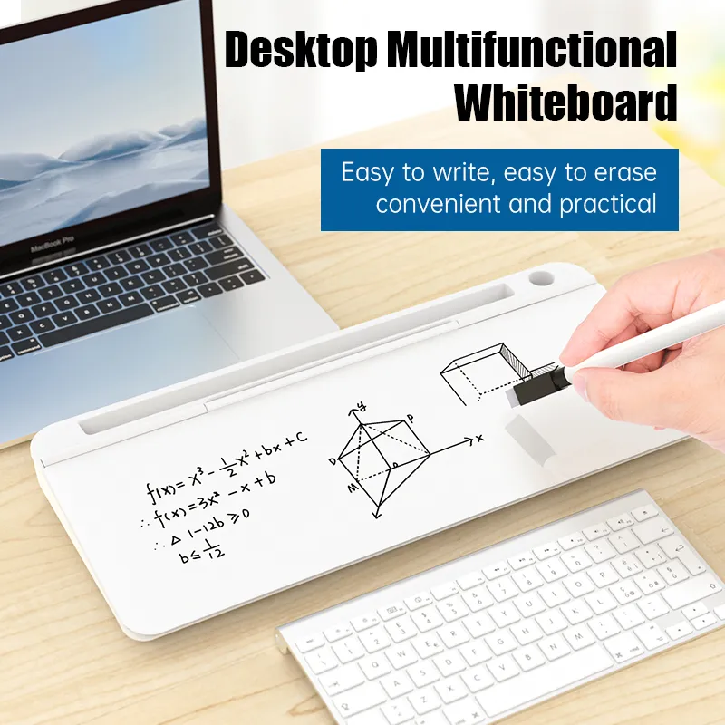 Tempered Glass Mini Whiteboard Writing Board For Desktop Keyboard And