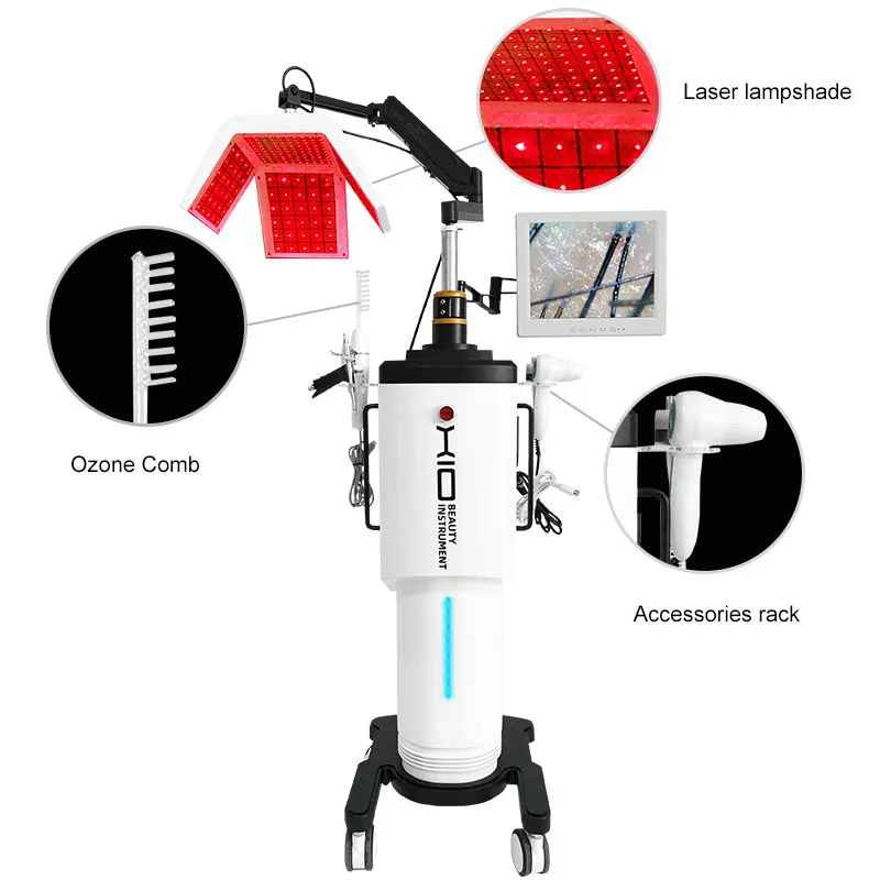 Diyot Lazer Güzellik Makineleri Germinal Enstrüman Saç dökülmesi Tedavisi 660NM Ev Elektrolizi Saç Yeniden Yeniden Sakın Saç Çıkarma LED Büyüme Ekipmanları