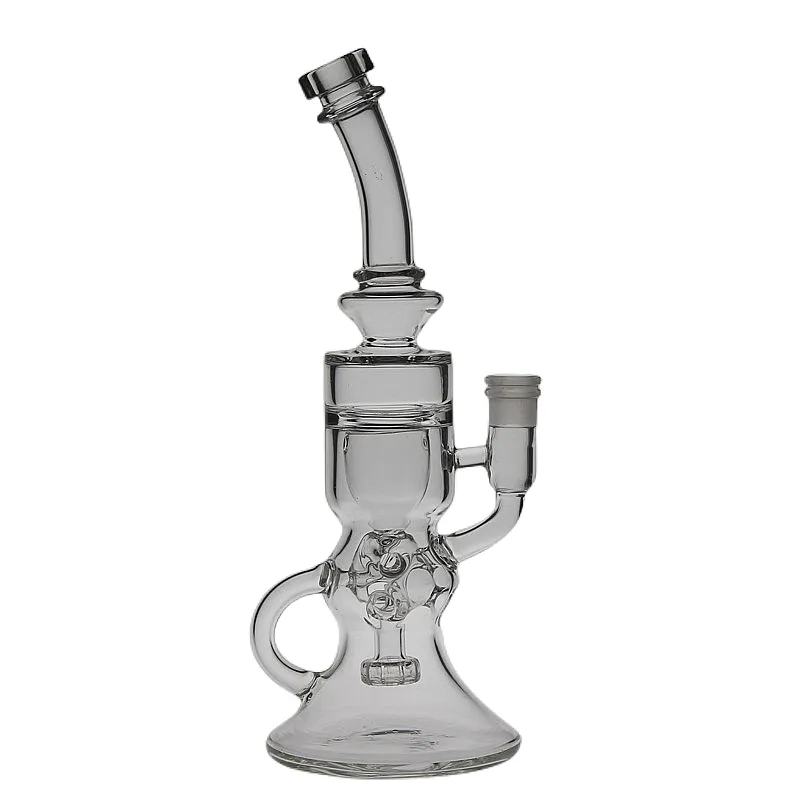 SAML GLASS Hookahs 11 Inch Tall FTK Torus Bong Klein Dab Rig Recycler Smoking Water Pipe joint size 14.4mm PG3017