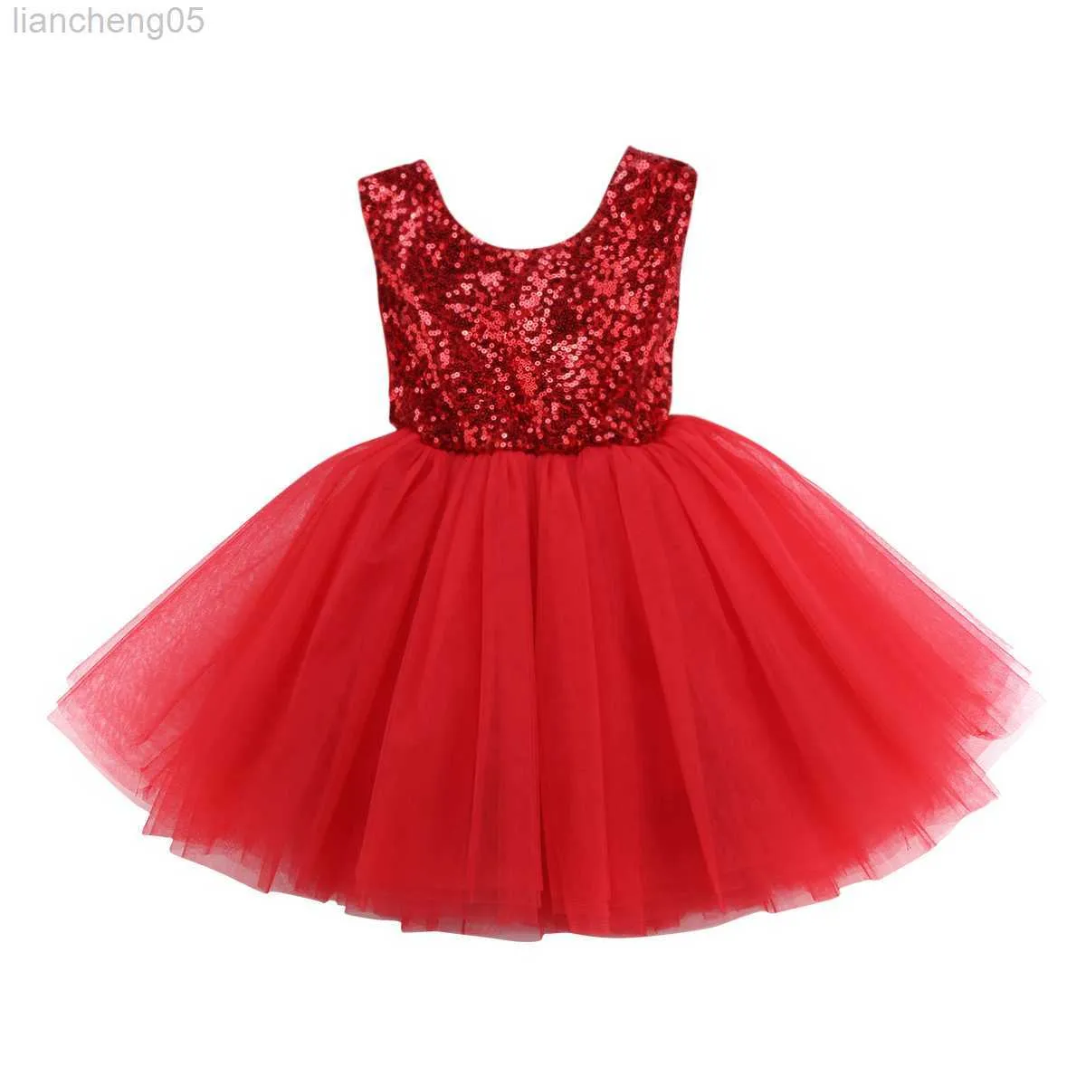 Abiti da ragazza Paillettes Abiti da festa per bambina Abiti estivi per bambini dolci Compleanno Principessa Tulle Tutu Dress Abbigliamento per bambini W0314