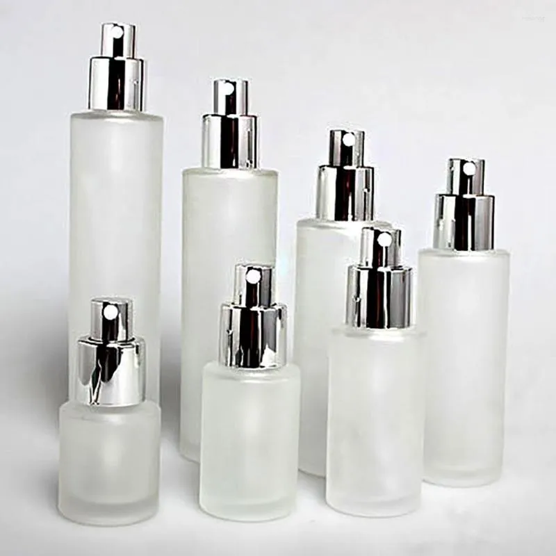 Opslagflessen topverkoop glazen fles en pot 80 ml op serumpompspray luxe cosmetische verpakking