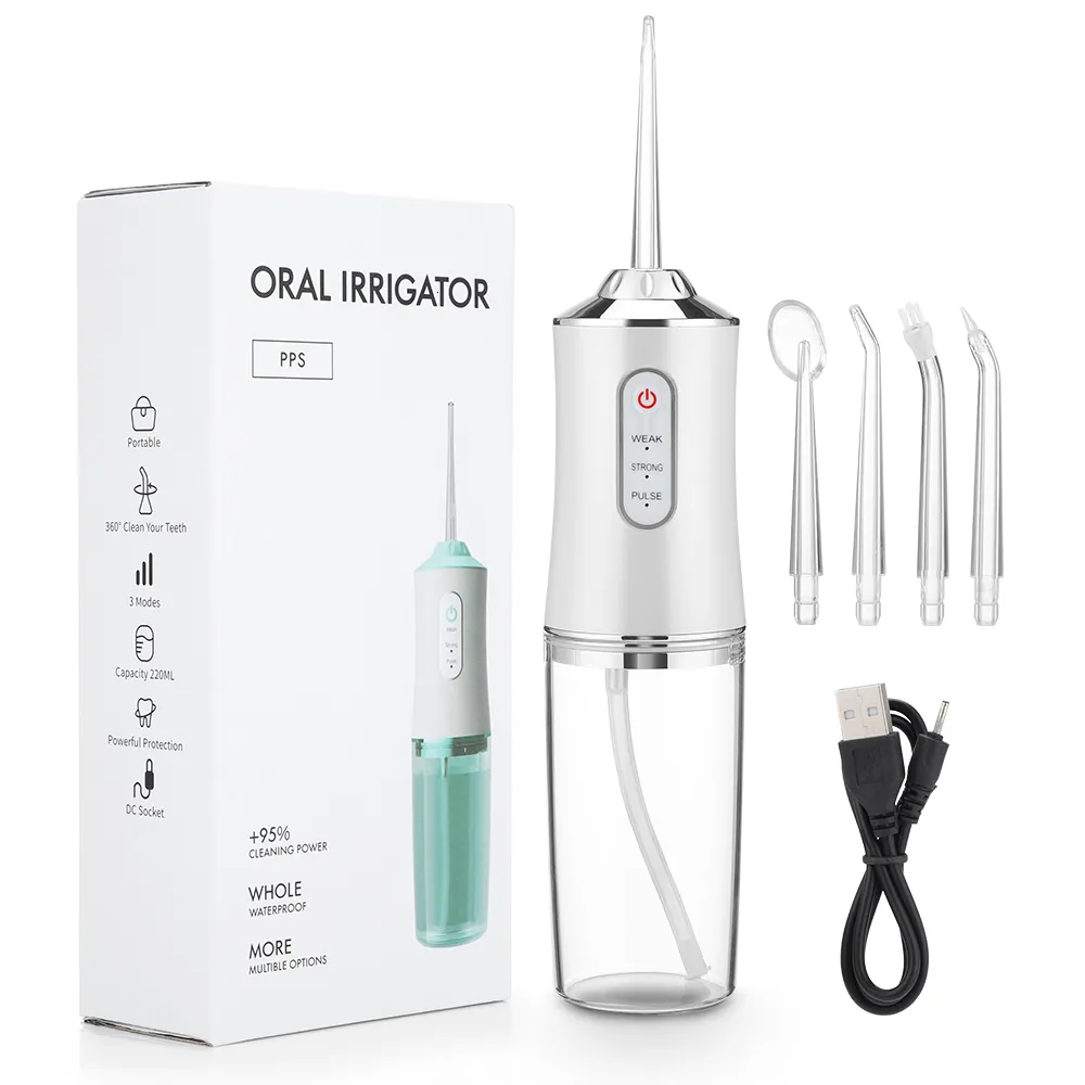 Irrigadores bucales Irrigadores bucales portátiles Irrigadores dentales Flosser de agua Jet Floss Dental Pick 4 Lavadora bucal 3 modos para blanqueamiento dental 230314