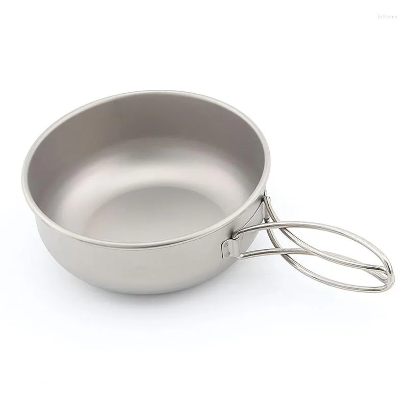 Ciotole 600ml Keith Titanium Noodle Bowl Zuppa con manico Salsa Relish Utensili da cucina giapponesi Ti5326