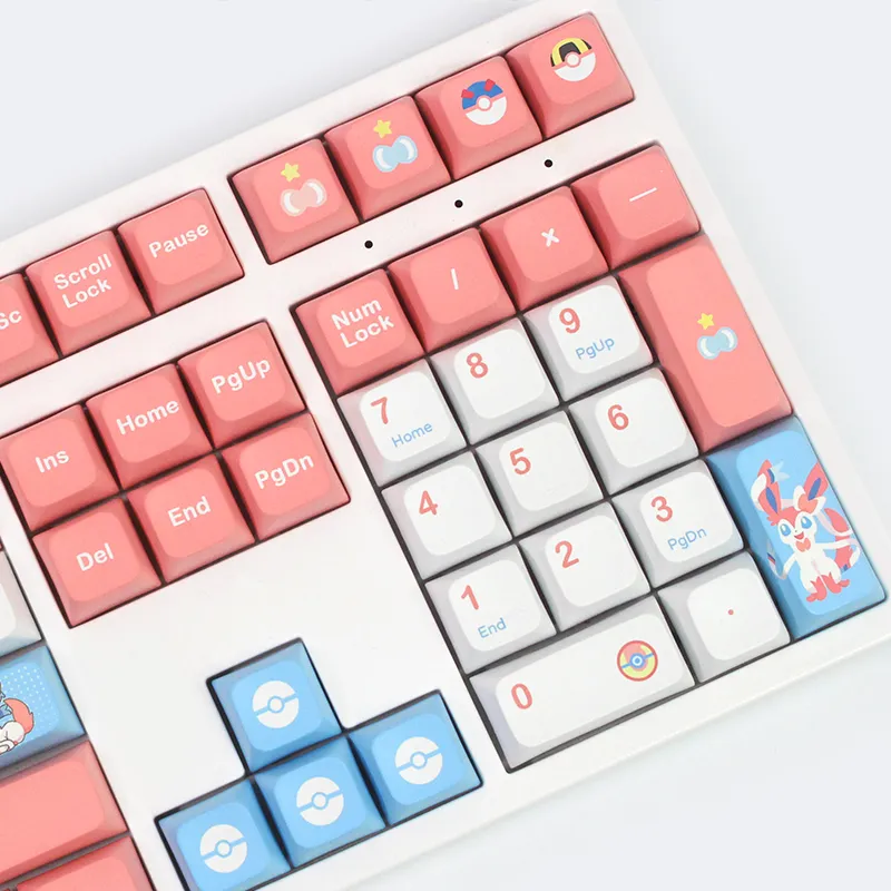 Cute Anime Keycap Set: 130 PBT XDA Profile Keys for MX