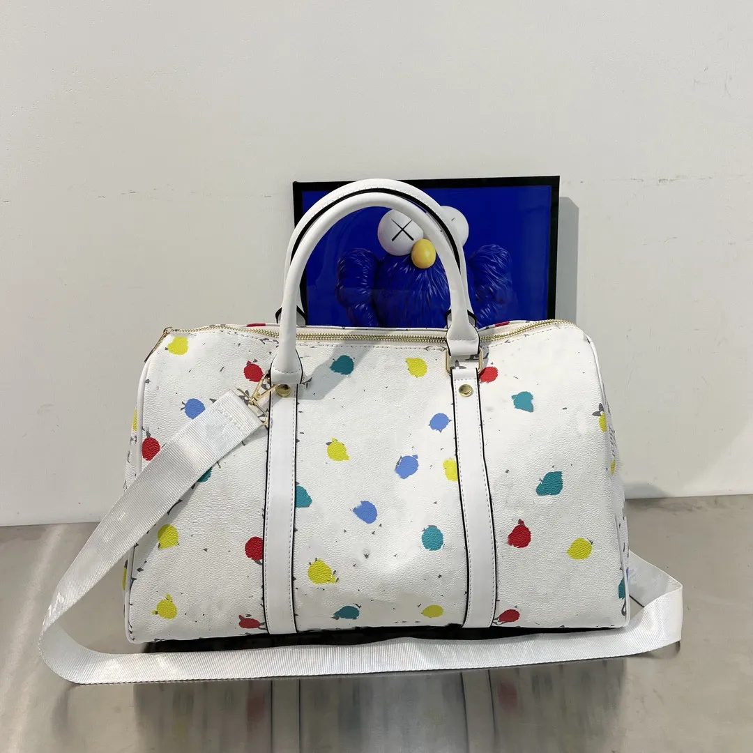 Yayoi Kusama 23ss PAINTED Dots Duffel Bag Designer X YK KEEP 45 Handbag Painted Polka Dots All