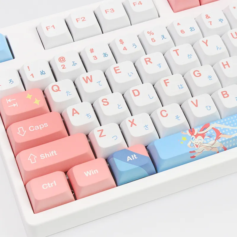 Ꭲ♡ Cute Anime Keycap Set: 130 PBT XDA Profile Keys for MX