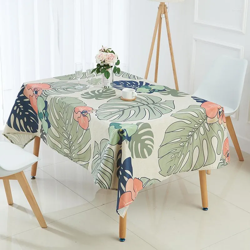 테이블 천 식탁보 열대 바나나 잎 방수 Toalha de Mesa Nappe Decoracao para casa 커버