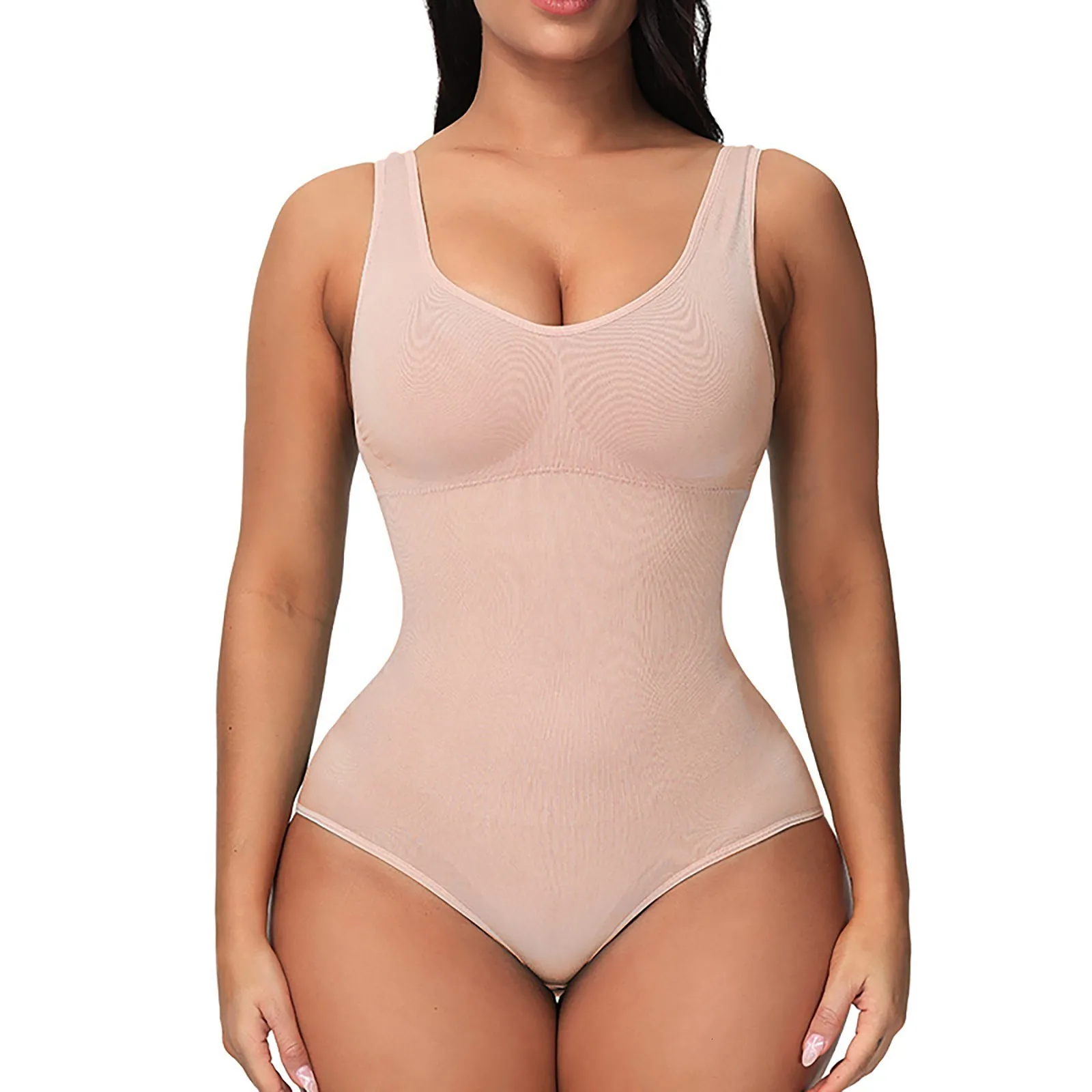 Seamless Waist Tummy Control Bodysuit With Butt Lifter And