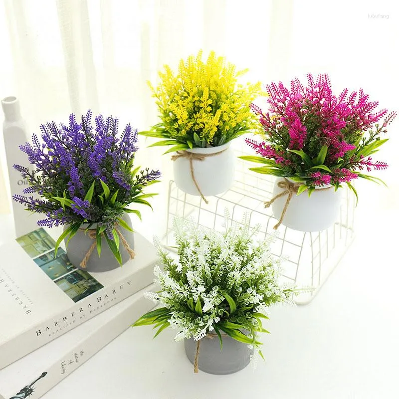 Dekorativa blommor Simulering Grön Plant Grass Ball Wheat Ear Potted Indoor Decoration Artificial Flower