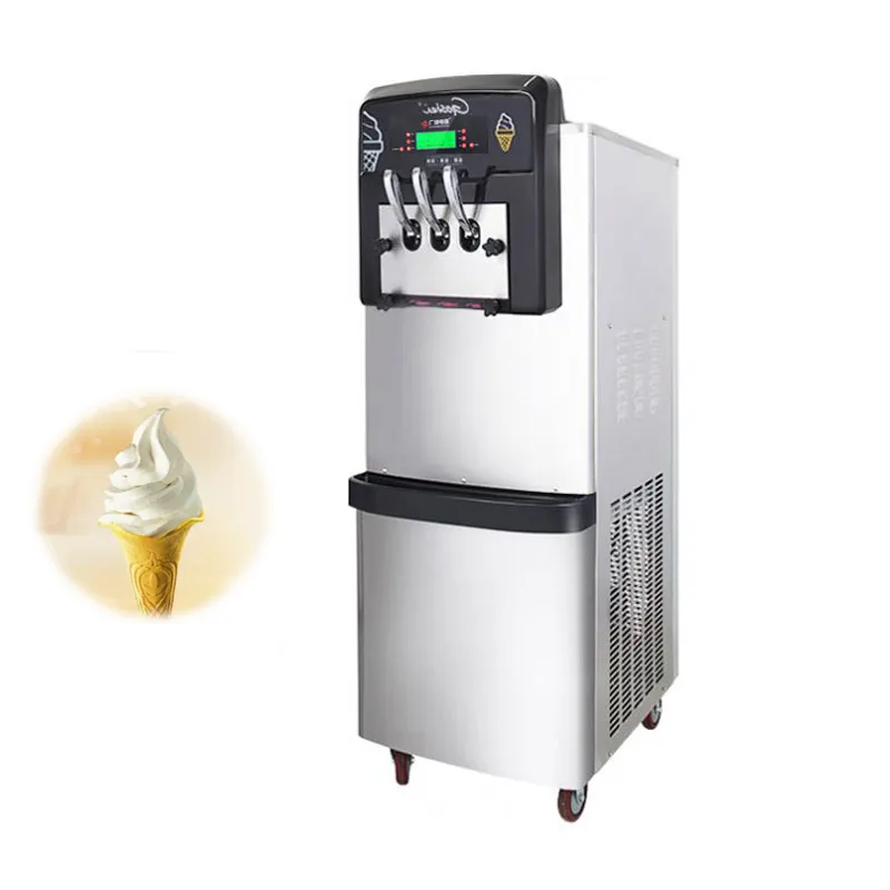 Commercial Soft Ice Cream Making Machine Fully Automatic Ice Cream Makers Vertical Sweet Cone Gelato Machine