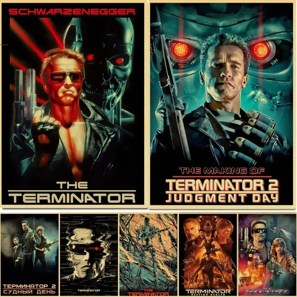 PLAQUE EN MÉTAL FILM SCHWARZENEGGER TERMINATOR 30 X 20 CM | UK