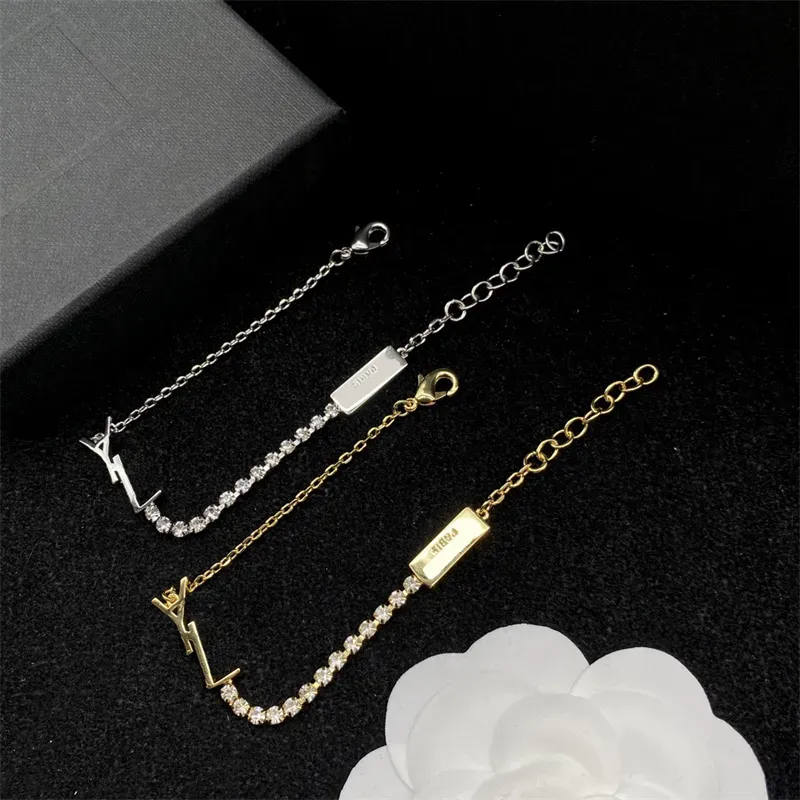 Womens Chain Bracelets Designer Jewelry Gold Pendant Mens Silver Diamond Bracelets For Women Luxury Fashion Golden Chin Bracelets Go