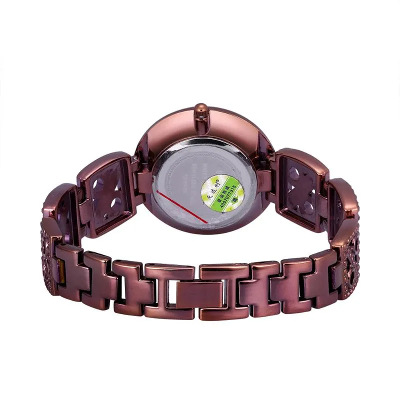 손목 시계 2023 최고의 브랜드 패션 럭셔리 크리스탈 라인 스톤 레이디스 시계 방수 다기능 쿼츠 선물