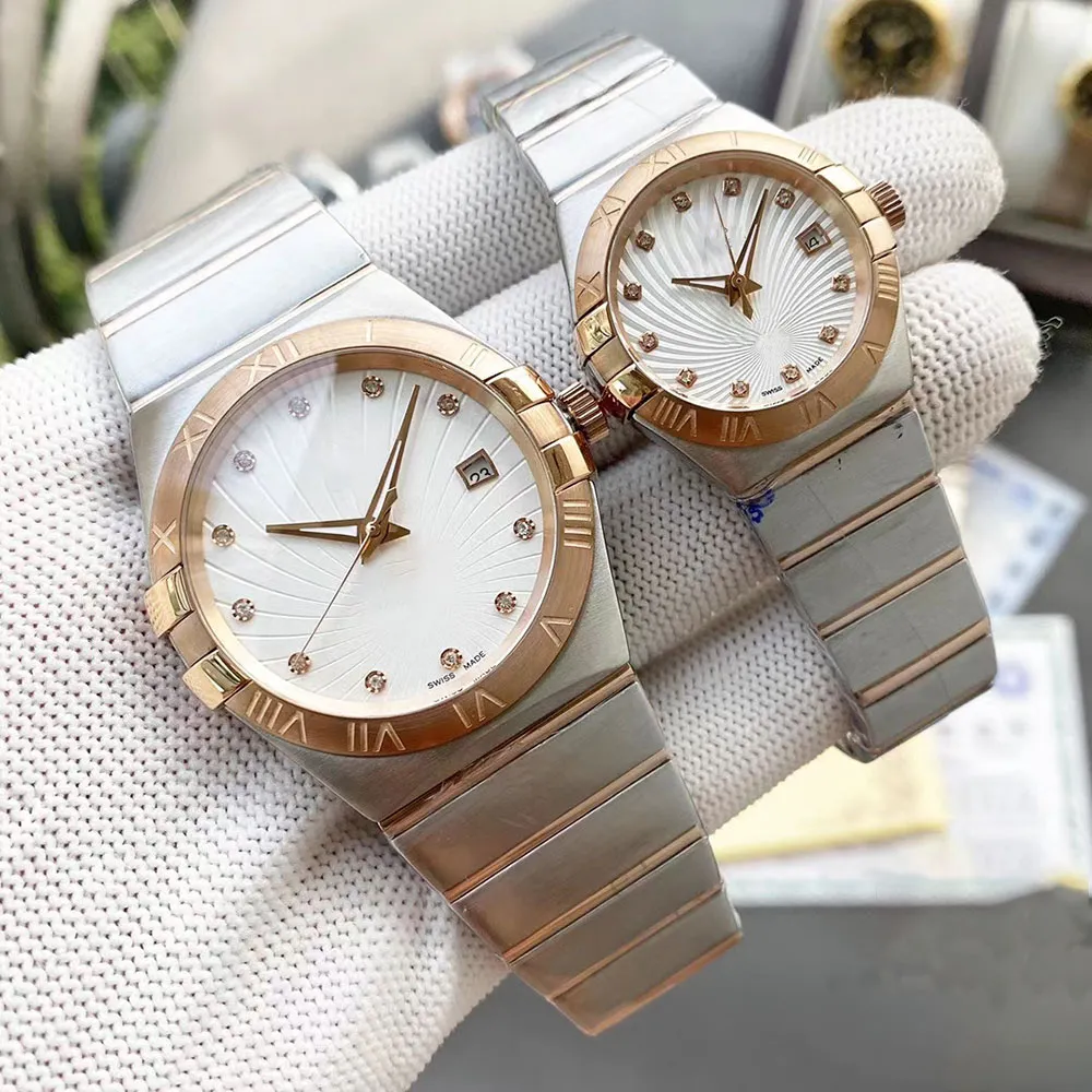 Luxury Ladies Watches Ruch mechaniczny Casual Watch Oryginalny metalowy pasek Para zegarek 28 mm 38 mm Classic Dial Orologi di Lusso