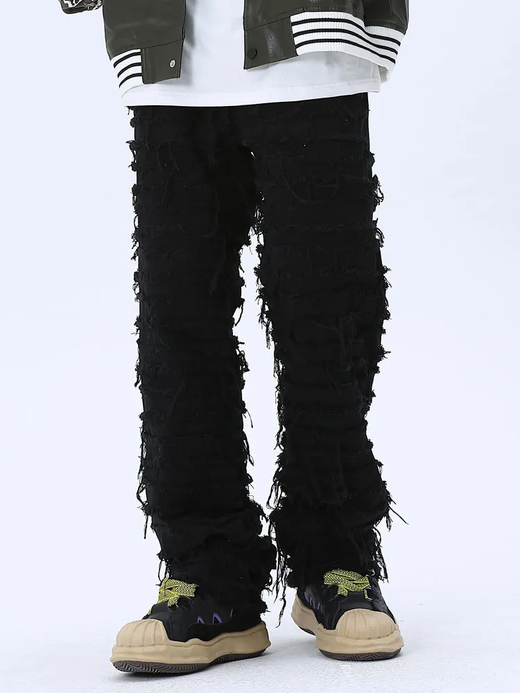 Men's Jeans Fashion Casual Cotton Trousers Pants Y2K Streetwear Mens Punk Rock Gothic Straight Baggy Denim Jeans Harajuku Hip Hop Jeans 230313