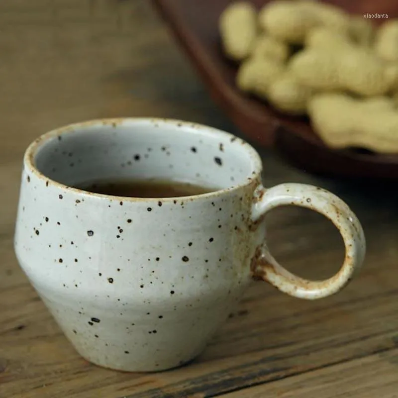 Tazze Tazza da caffè da 150 ml Tazza da tè in ceramica giapponese fatta a mano in ceramica grossolana Tazze da acqua per latte Decorazioni per la casa vintage Tazza da tè