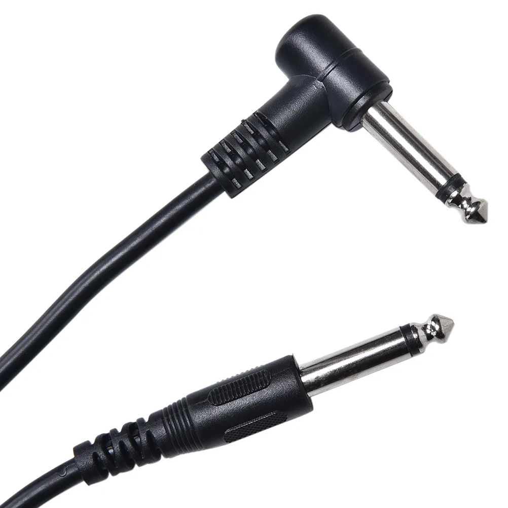 Gitarren-AMP-Kabel, 3 m, elektrisches Patchkabel, Gitarrenverstärker, Gitarrenkabel mit 2 Steckern, Schwarz